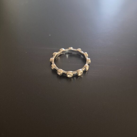Silpada Sterling Silver CZ Runabout Eternity Stacking Ring - Picture 1 of 4